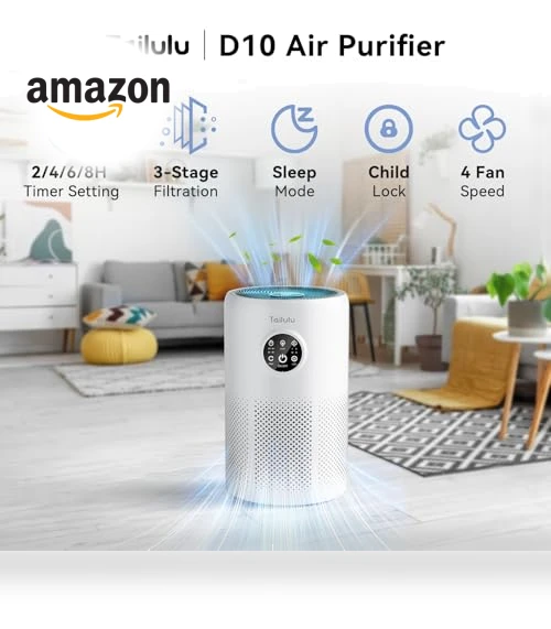 HEPA Air Purifier for Large Rooms — Activated Carbon Air Purifiers, Tailulu
