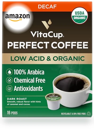 Organic Perfect Dark Roast Decaf Coffee Pod — Coffee, VitaCup