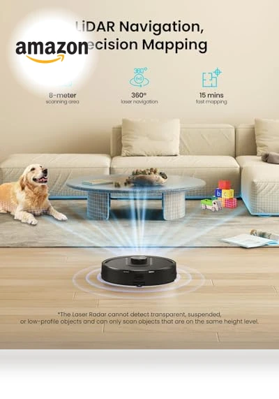 Robot Vacuum and Mop with Self-Emptying — Smart Cleaning Robots, PSUK