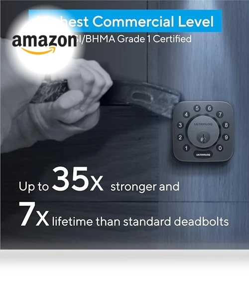 U-Bolt WiFi Smart Lock with Door Sensor — Smart Home Security, ULTRALOQ