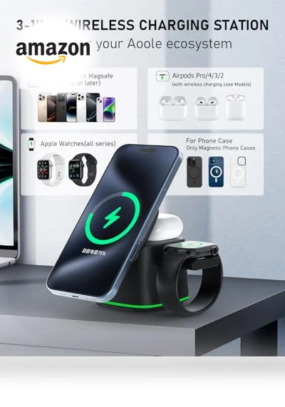 3 in 1 Charging Station for Apple Devices — Chargers, IYOFINE
