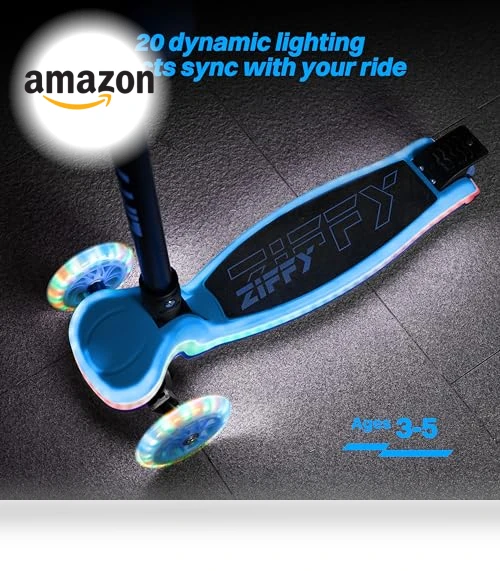 3-Wheel Light-Up Kids Scooter — Ride-On Toys, ZIFFY