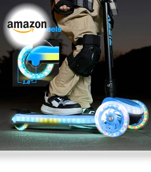 3-Wheel Light-Up Kids Scooter — Ride-On Toys, ZIFFY