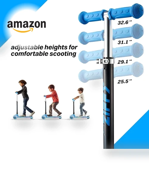 3-Wheel Light-Up Kids Scooter — Ride-On Toys, ZIFFY