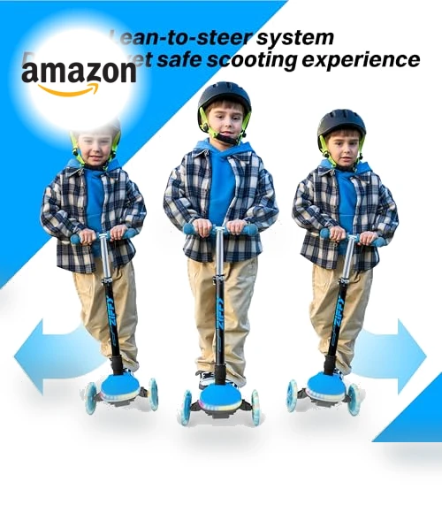 3-Wheel Light-Up Kids Scooter — Ride-On Toys, ZIFFY