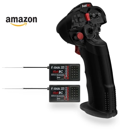 4 Channel Single Hand RC Radio Transmitter — Speed Controllers, HOTRC