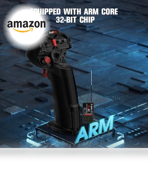 4 Channel Single Hand RC Radio Transmitter — Speed Controllers, HOTRC