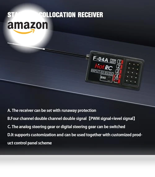 4 Channel Single Hand RC Radio Transmitter — Speed Controllers, HOTRC