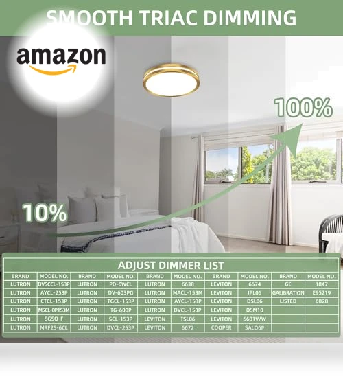 Flush Mount LED Ceiling Light — Overhead Lighting, Hlite