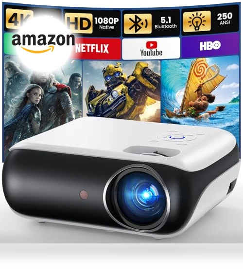 Full HD Portable Outdoor Movie Projector — Home Theater Projectors, HAPPRUN