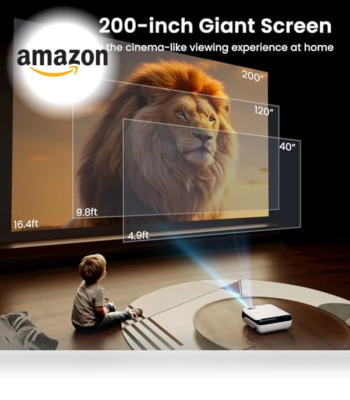 Full HD Portable Outdoor Movie Projector — Home Theater Projectors, HAPPRUN