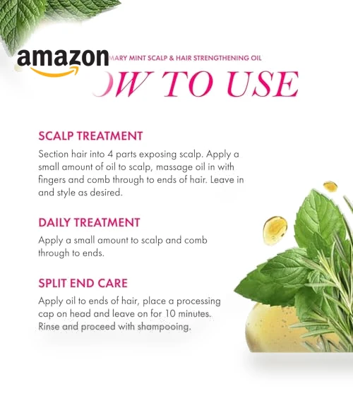 Rosemary Mint Scalp & Hair Strengthening Oil — Hair & Scalp Care, Mielle Organics