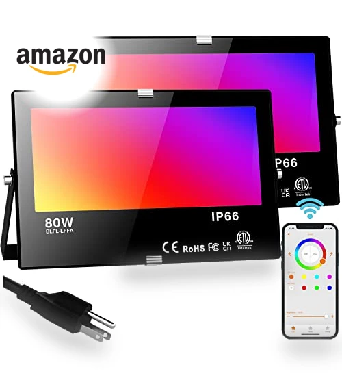 Smart Color Change LED Flood Light — Outdoor Security & Flood Lighting, Neliwo