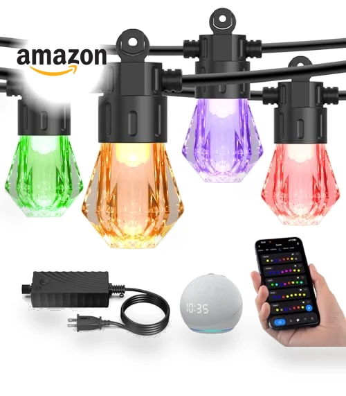 Smart Outdoor String Lights — Outdoor String Lights, XMCOSY+