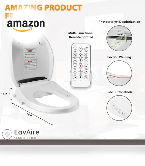 Smart Toilet Seat Bidet — Bathroom Essentials, EavAire