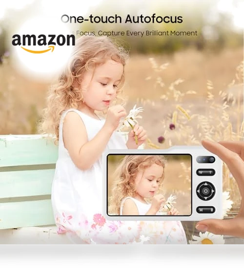64MP FHD Dual Lens Autofocus Point and Shoot Digital Camera — Compact Digital Cameras, TZZPL