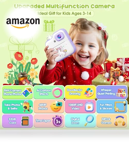 Instant Print Camera for Kids — Instant, IMAXTOP