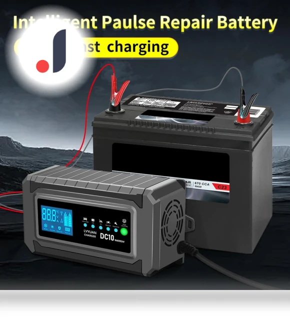 Intelligent Car Fast Charging Battery Automatic Smart Wet Dry Lead Acid Gel AGM Battery Motorcycle Pulse Repair Battery... — Chargers, Crown Global