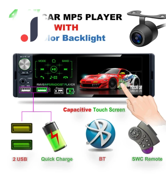 4.1-inch Touchscreen Bluetooth MP5 Player — Stereo Receivers, loverapple