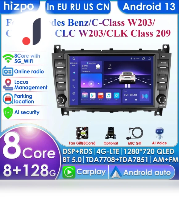 Android Car Multimedia Player — Stereo Receivers, Hizpo