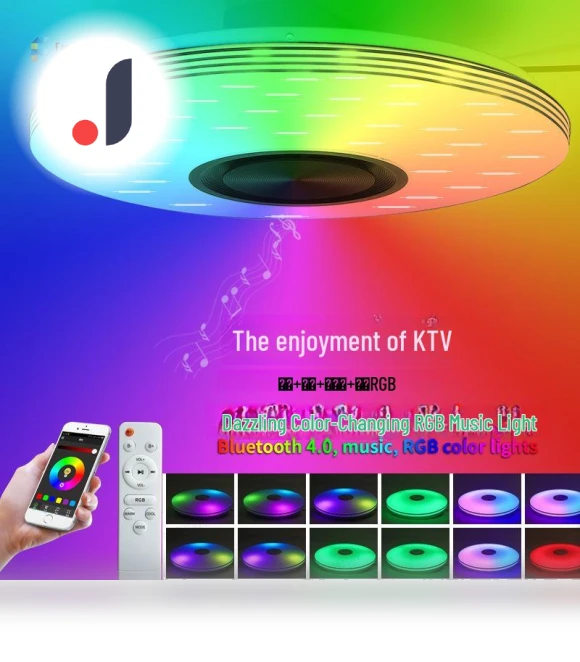 Smart LED Bluetooth Ceiling Light with Color Speaker — Overhead Lighting, TrendVibeCN