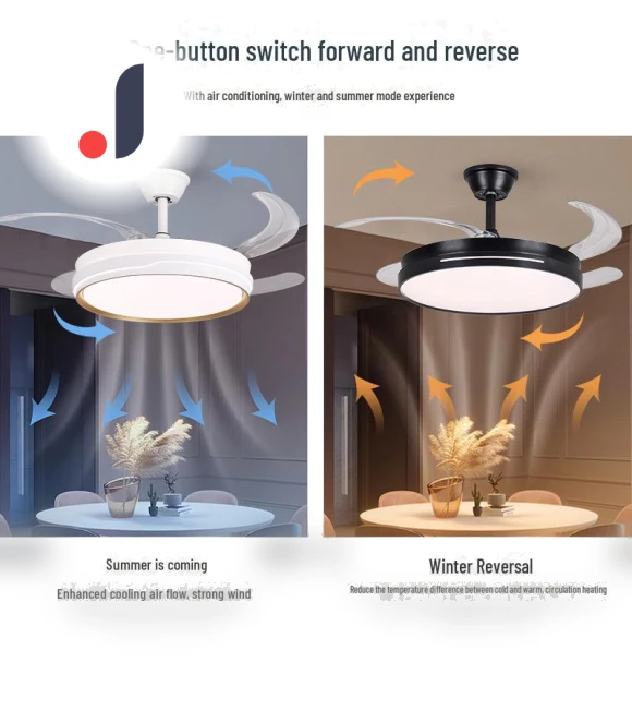 Smart Silent Ceiling Fan with Invisible Blades and Lighting — Ceiling Fans, Polaris star