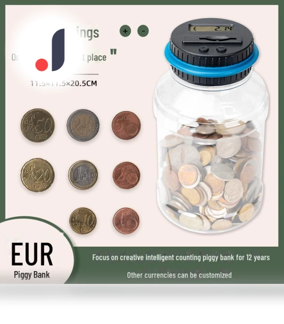 Smart Electronic Piggy Bank with Coin Counting — Savings & Piggy Banks, Best Electronics