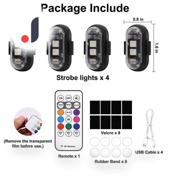 Wireless LED Strobe Lights — Vehicle Safety Signals, loverapple