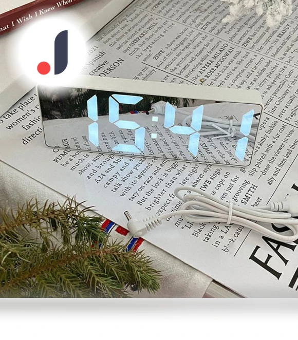 LED Mirror Digital Alarm Clock — Alarms & Clocks, OutsideWorld
