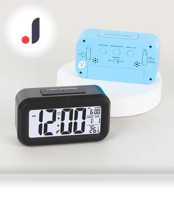 Silent Smart Alarm Clock with Large Temperature Display — Alarm, WoW Home