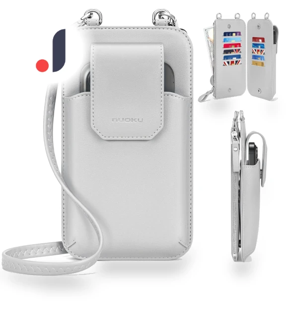 Smartphone Shoulder Bag with Removable Mobile Pouch — Crossbody, nuoku