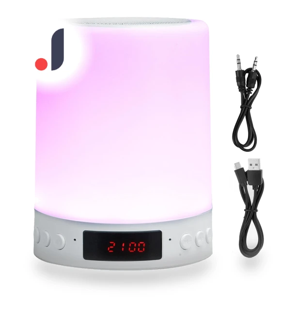 Bluetooth Speaker with Alarm Clock and Color Night Light — Clock Radios, DIYelecs