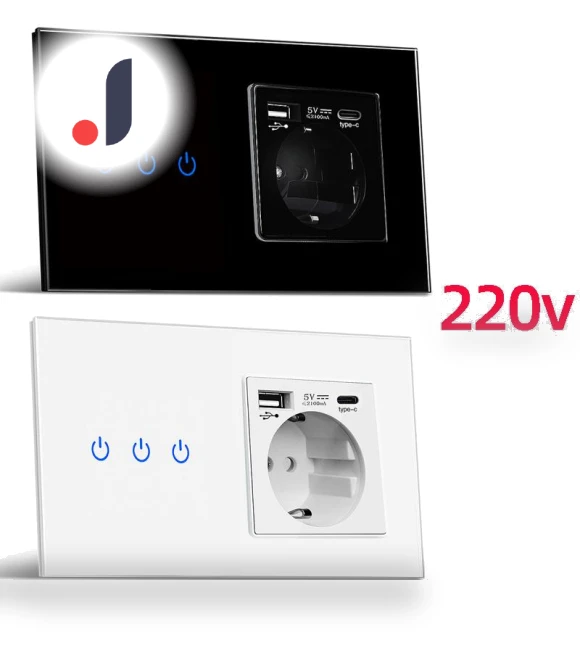 Touch Switch with Glass Panel — Switch Plates, Red dress