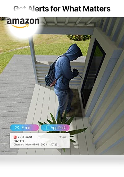 16CH Security Camera System with AI Human Vehicle Detection — Smart Home Security, ZOSI