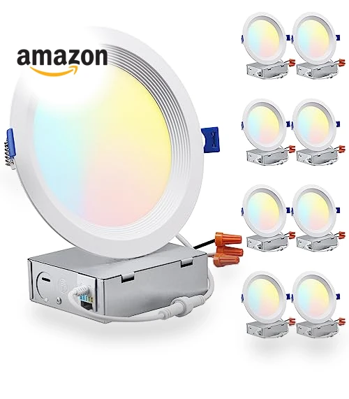 8-Pack 6 Inch Slim LED Recessed Lighting — Recessed Lighting, TORCHSTAR