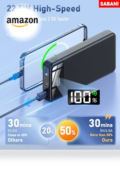 Portable Charger 35000mAh Power Bank — Chargers, SABANI