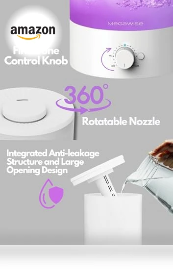 Sleek 2L Humidifier — Air Moisturizers, MEGAWISE