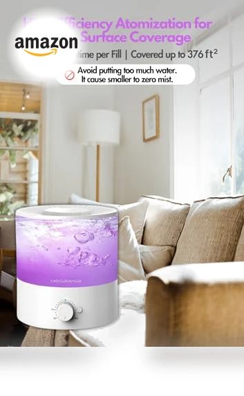 Sleek 2L Humidifier — Air Moisturizers, MEGAWISE