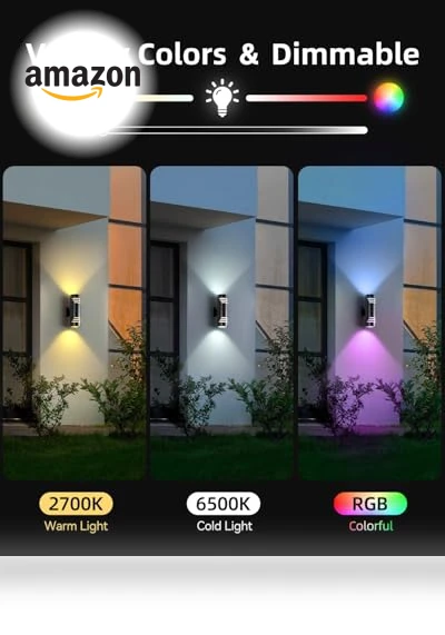 Smart Outdoor Wall Lights — Outdoor Security & Flood Lighting, KIZON
