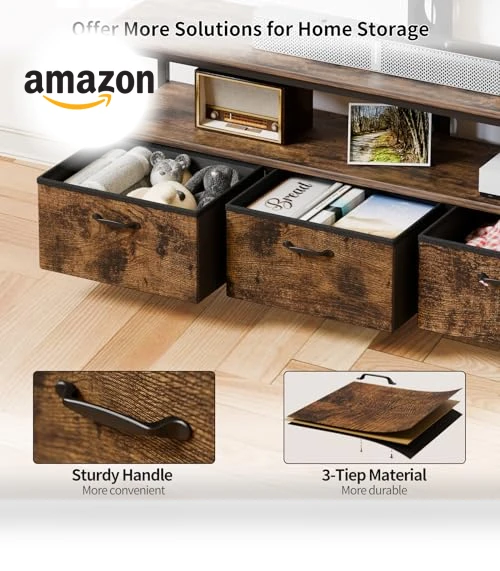 TV Stand with Mount and Power Outlet — Stands, JUSTOGO