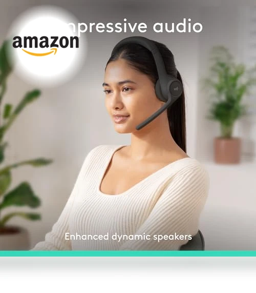 Wireless Bluetooth Headset with Noise-Canceling Microphone — Headsets, Logitech