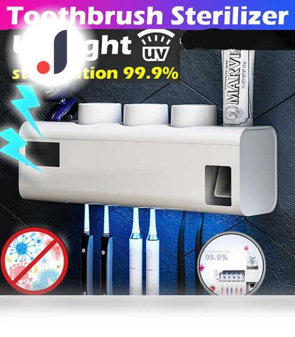 UV Toothbrush Holder with Smart Sterilizer — Toothbrush Holders, Easy Beauty Home