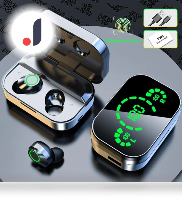 Bluetooth 5.3 9D Mirror Wireless Bluetooth Headphones — In-Ear Headphones, PY-Electronic