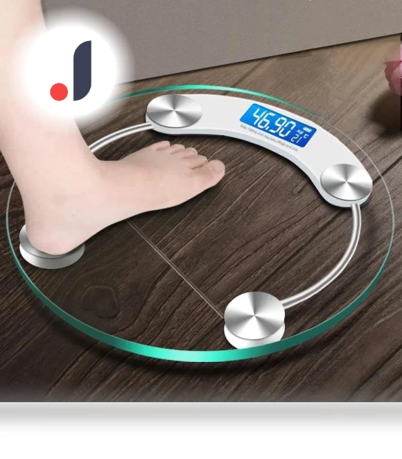 Transparent Round Digital Body Scale — Weight Management Tools, Essager Electronic