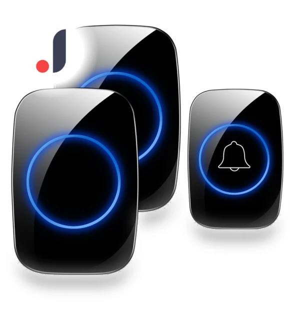 Wireless Doorbell — Push Buttons, Five Colorful
