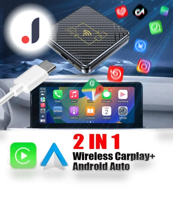 2 in 1 Wifi CarPlay Box Android Auto Adapter — Navigation & GPS Accessories, JOHO - CarGear