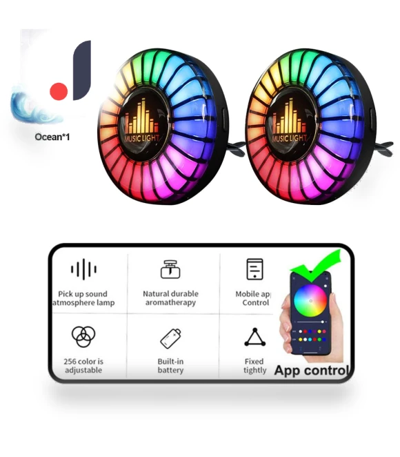 Car LED Sound Controller Air Freshener — Car Air Fresheners, Auto Launcher