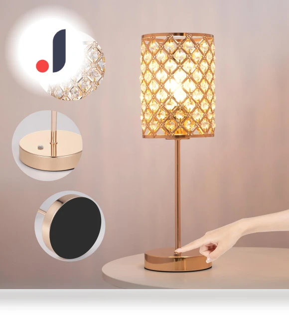 Crystal Touch Control Wireless LED Desk Lamp — Desk & Table Lighting, TOMTOP JMS