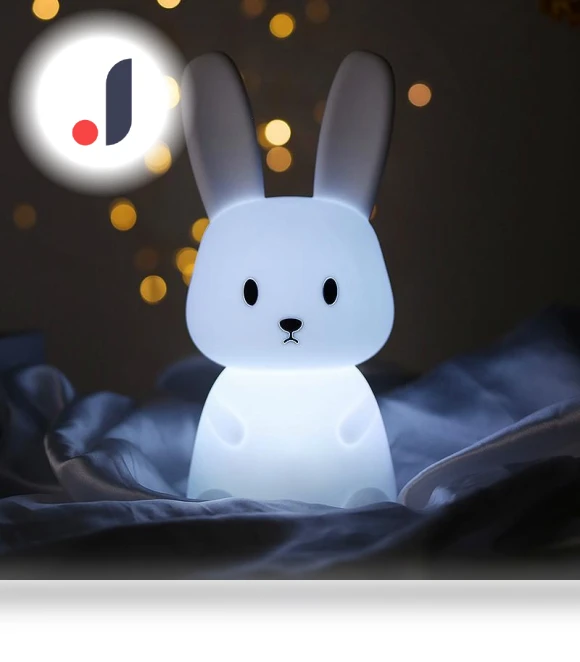 Cute Silicone Night Light with Rabbit, Whale, and Cat — Night Lights, TOP MALL-004