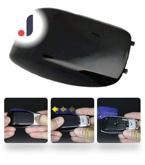 Glossy Car Key Cover — Car Door Entry Guard, Green Car